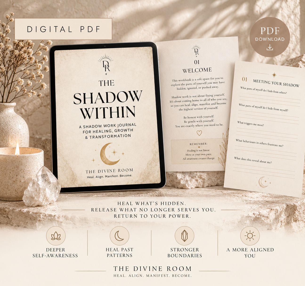 The Shadow Within digital shadow work workbook by The Divine Room